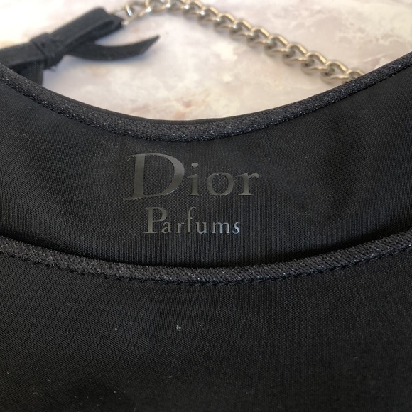 Dior Parfum small black bag w/zipper & bow detail - Picture 2 of 4